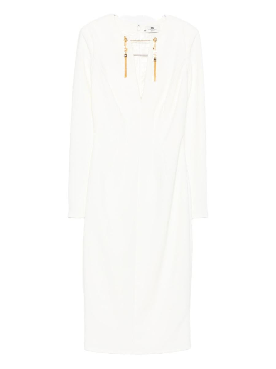 Elisabetta Franchi V-Necked Midi Dress