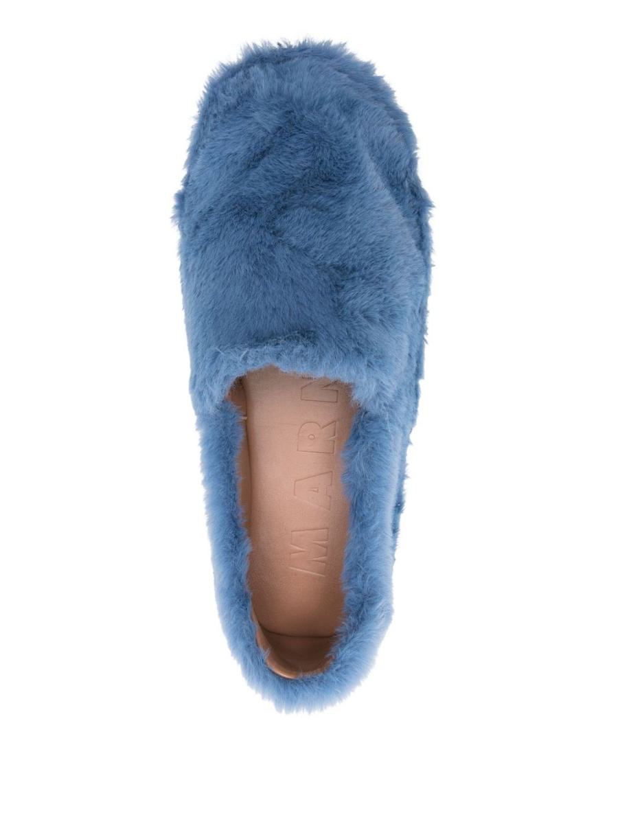 Marni Faux Fur Slip-On Loafers