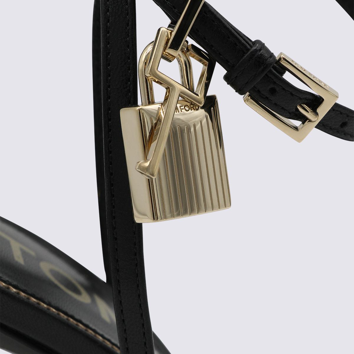 Tom Ford Black Leather Sandals