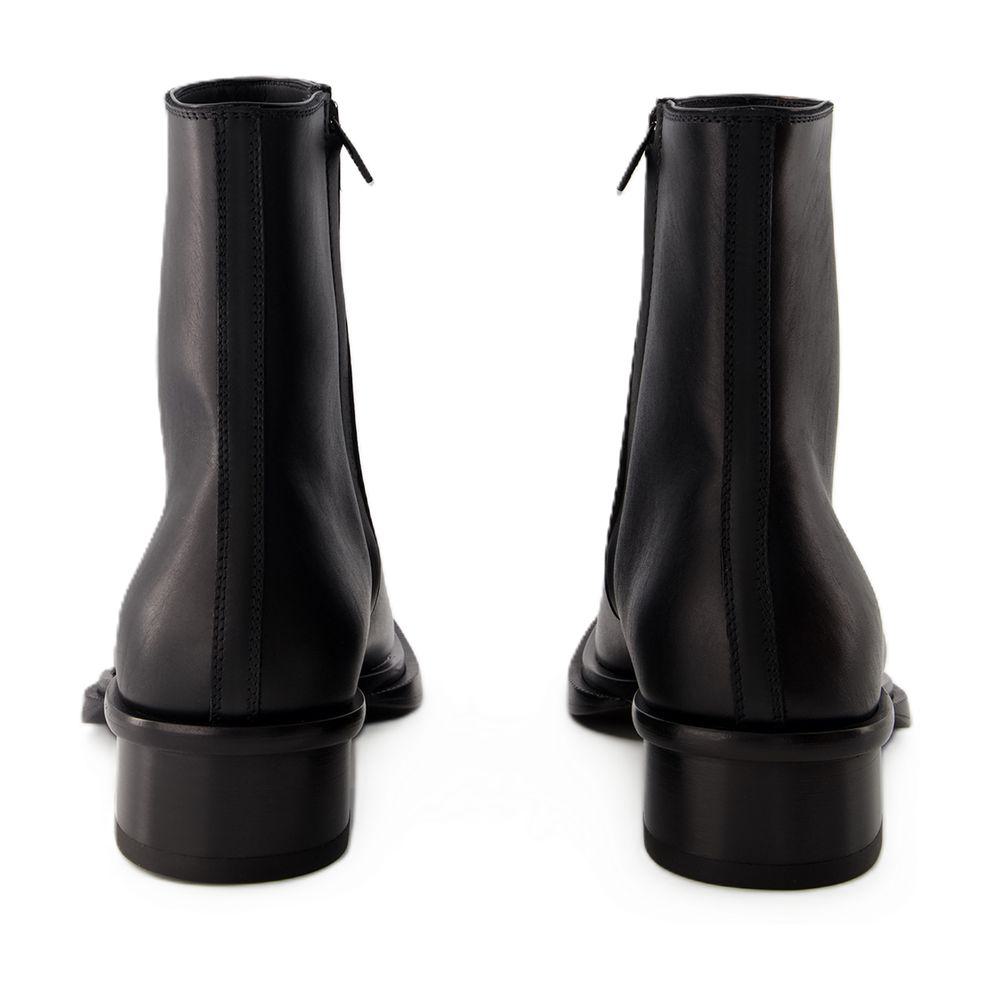 Alexander McQueen Cuban Stack Ankle Boots