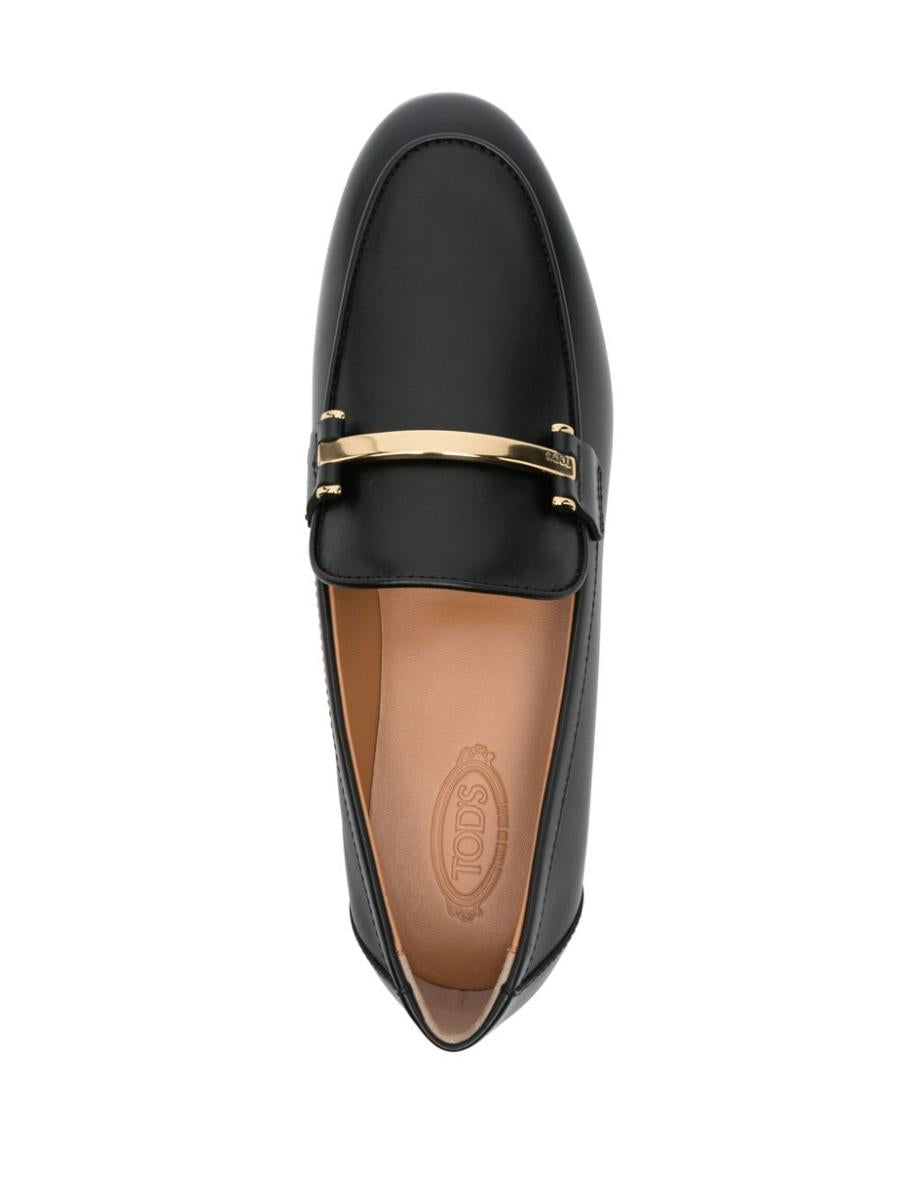 Tod'S Branded Metal Bar Leather Loafers Shoes