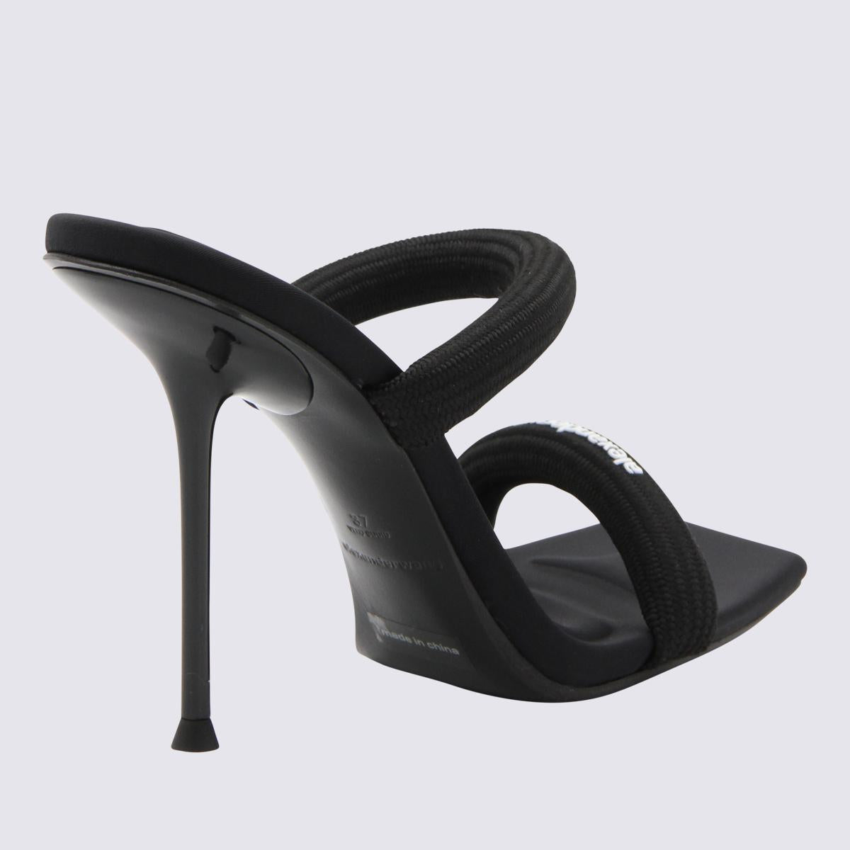 Alexander Wang Black Leather Julie Sandals