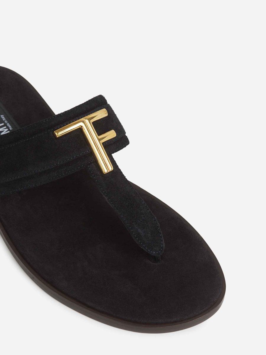 Tom Ford Brighton Leather Flip Flops