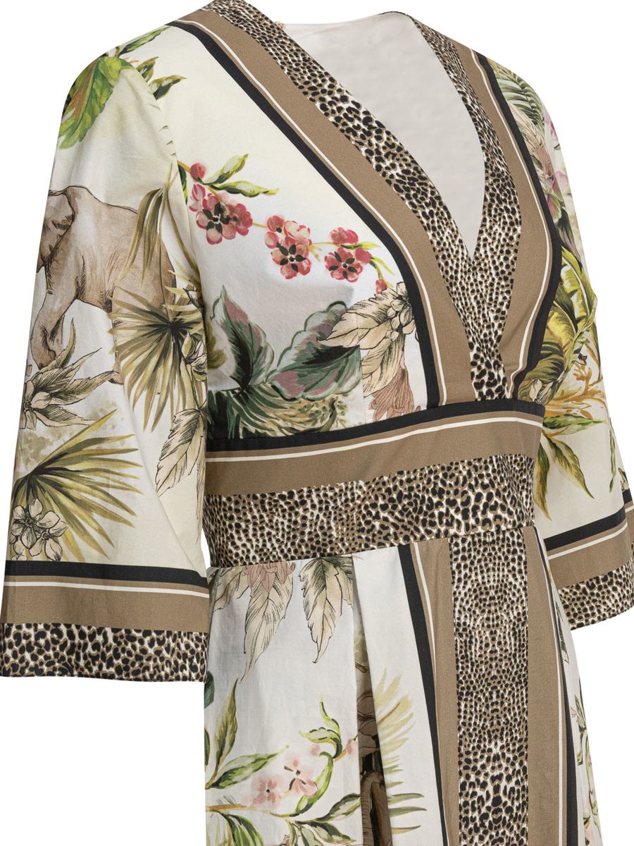 Elie Saab Printed Cotton Midi Dress Foulard40 Printed Cotton