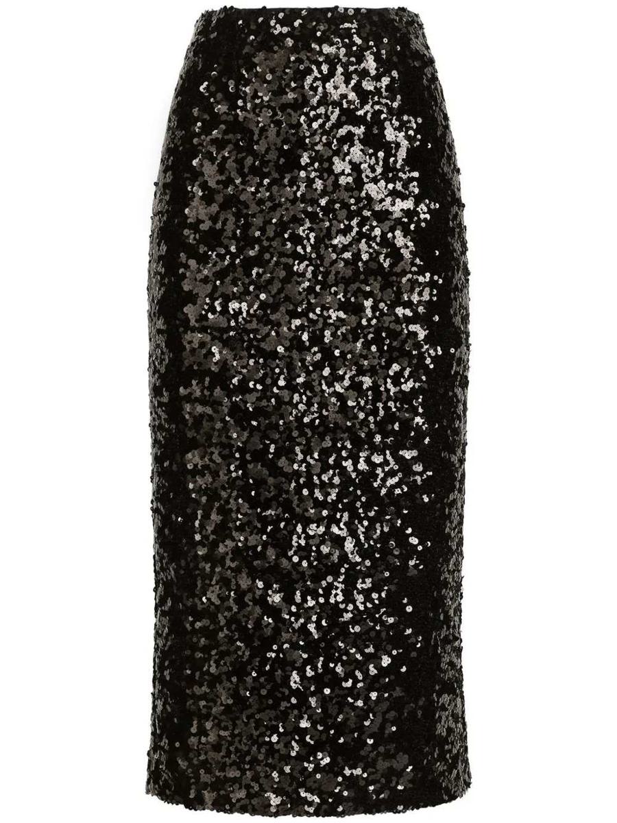 Dolce & Gabbana Sequined Midi Pencil Skirt