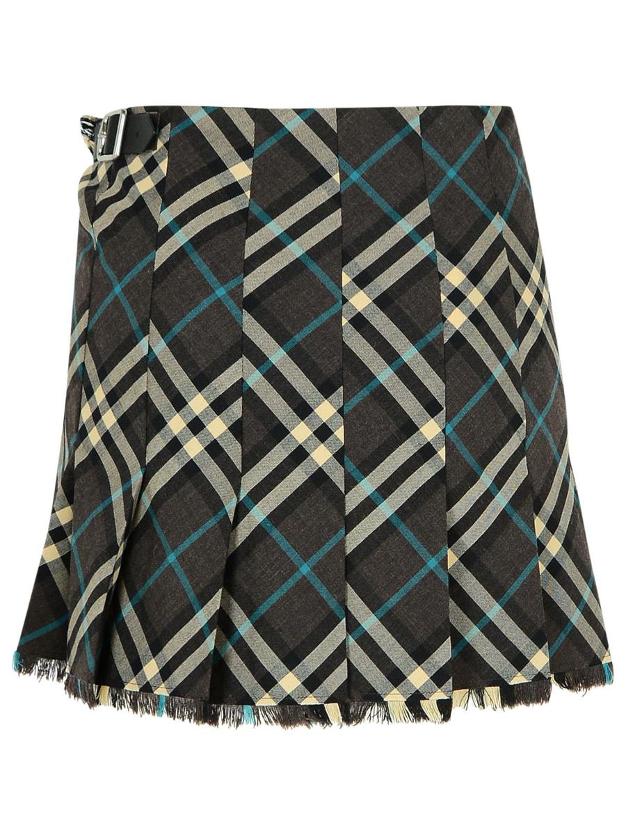 Burberry 'Check' Brown Polyester Blend Skirt