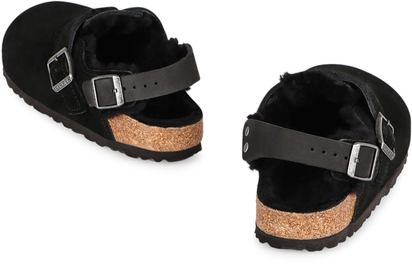Birkenstock Tokio Leather And Fur Slippers