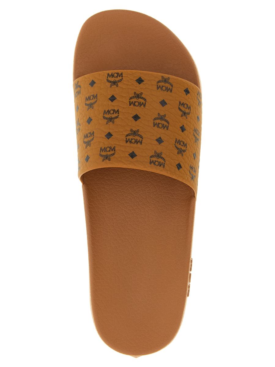 Mcm All-Over Monogram Slides