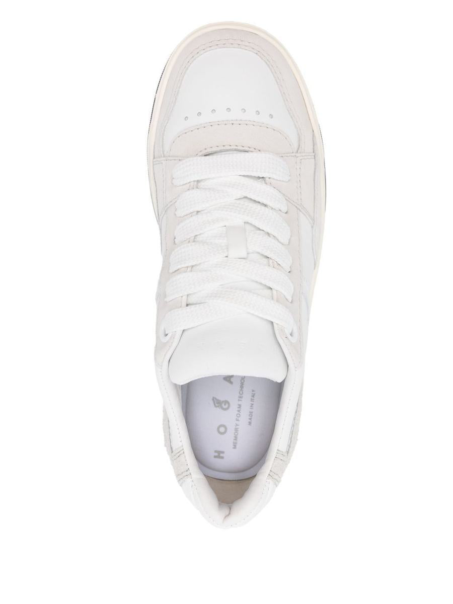 Hogan Chamallow Suede And Nappa Two-Tone Sneakers Shoes
