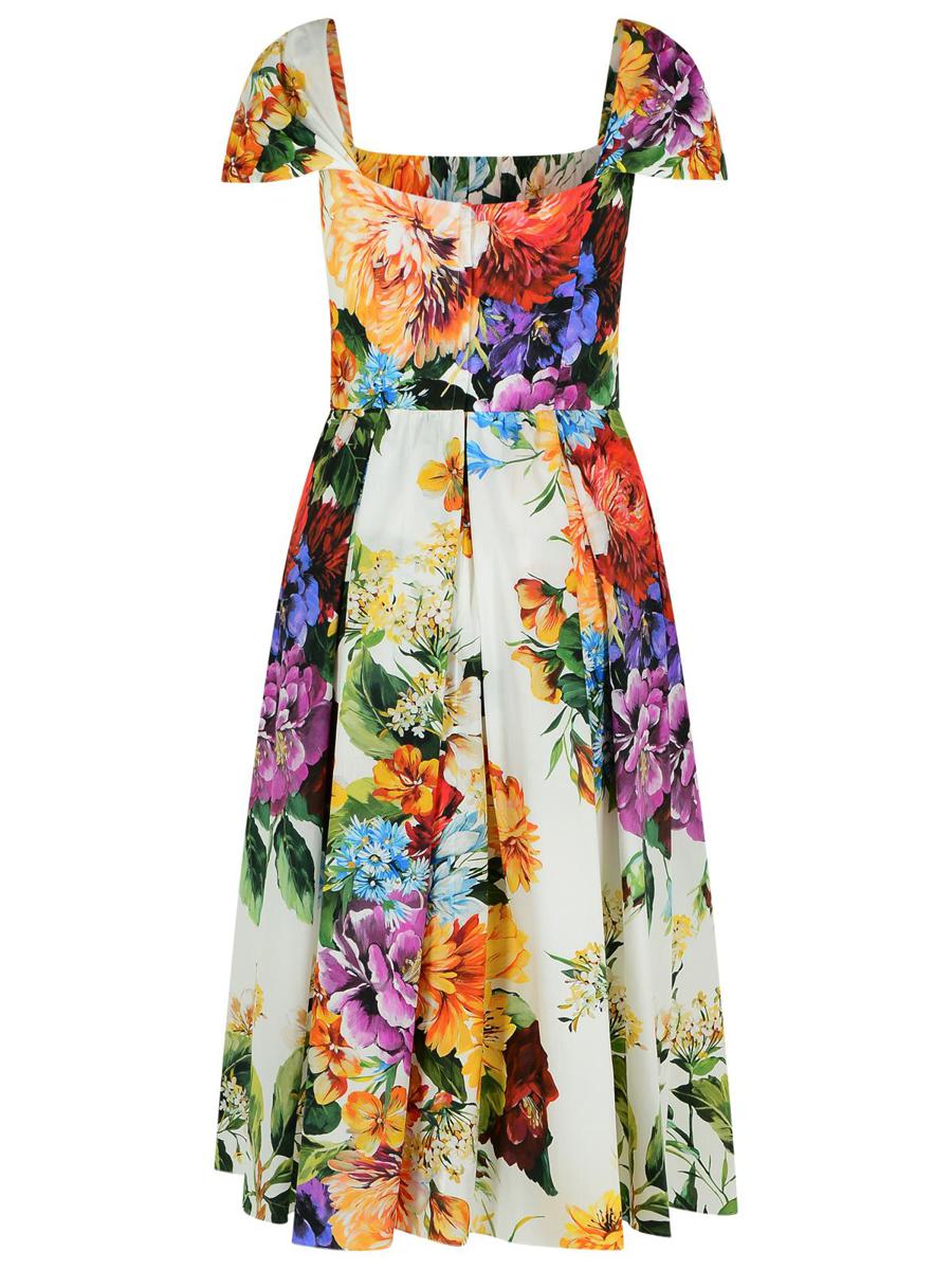 Dolce & Gabbana 'Floral' Multicolor Cotton Dress