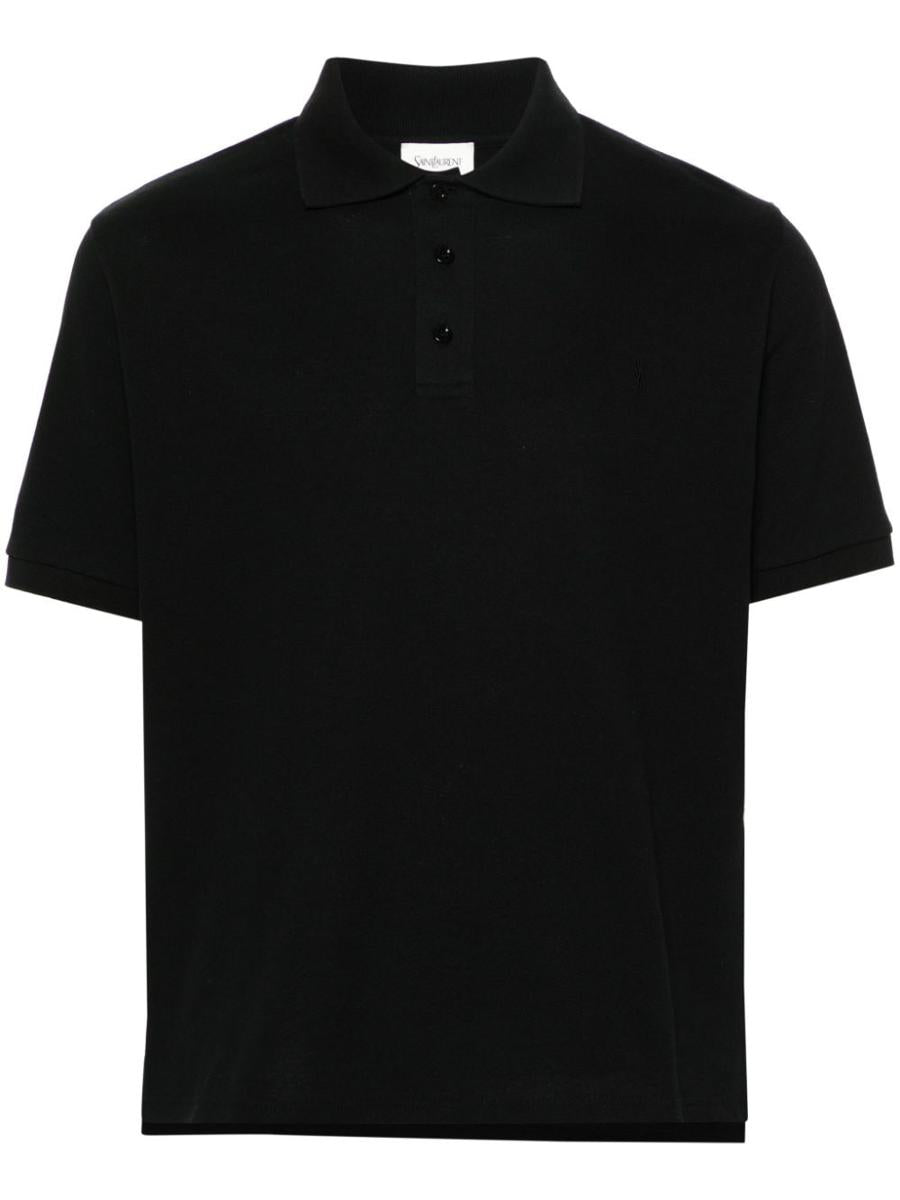 Saint Laurent Piquet Cotton Polo Shirt