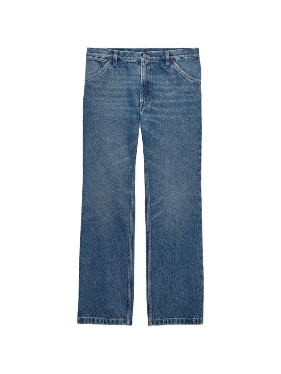 Prada Tight Fit And Regular Waist Washed Denim Jeans Clothing