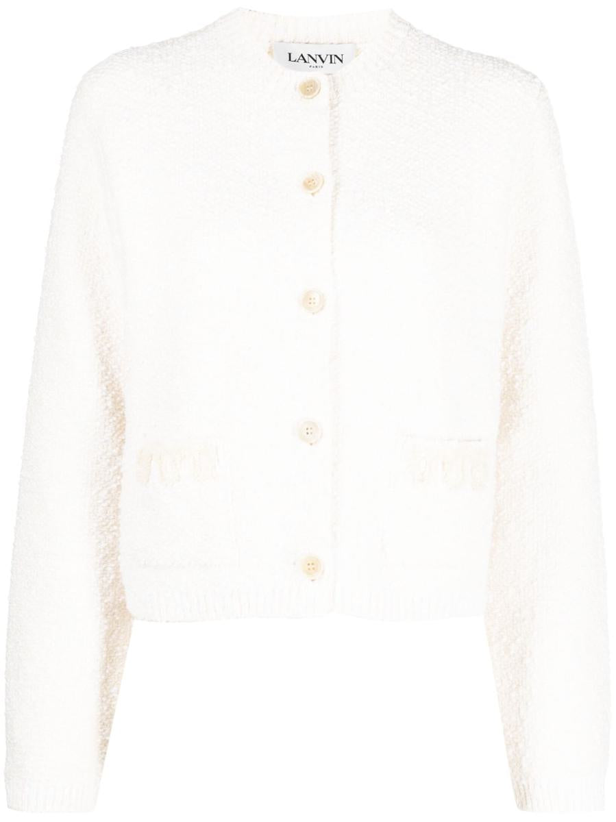 Lanvin Rd Nk Ls Embroidered Cardi Clothing
