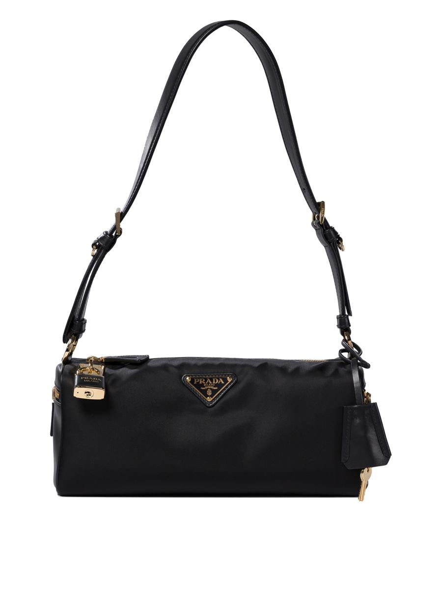 Prada Shoulder Bag In Re-Nylon And Leather