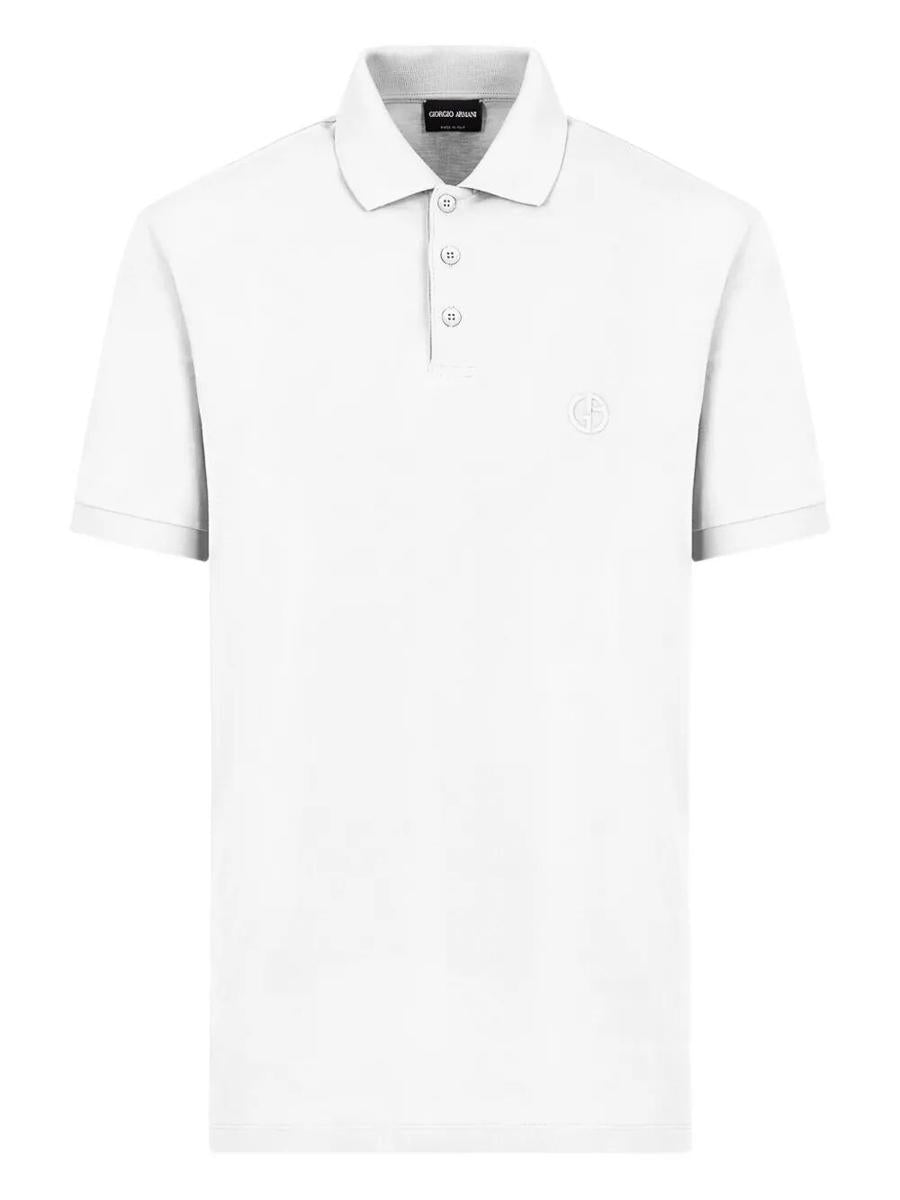 Giorgio Armani Stretch Cotton Pique Polo Shirt Clothing