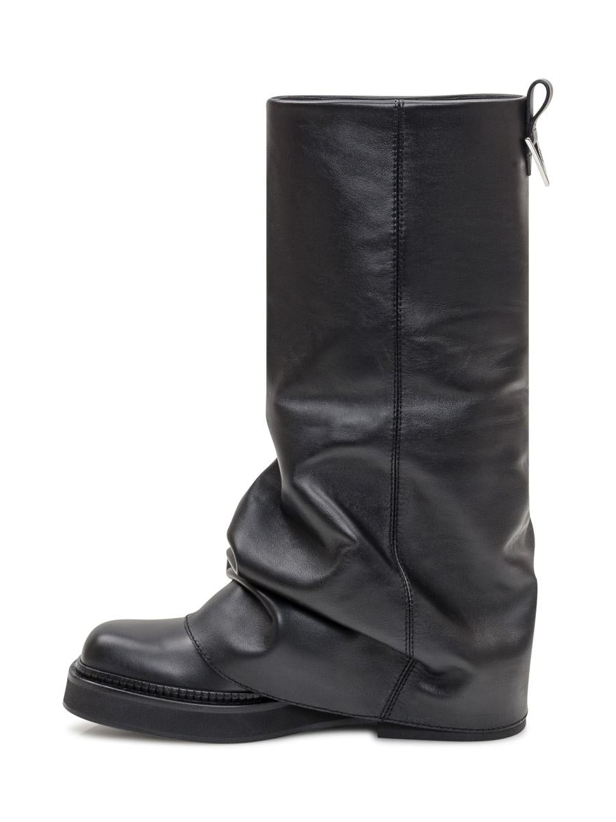 The Attico Black Leather Boot The Attico
