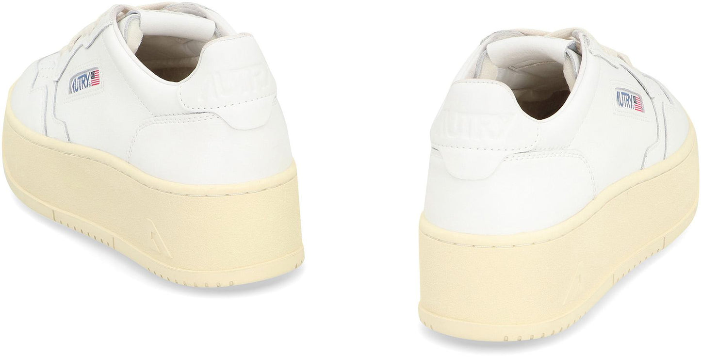 Autry Medalist Leather Platform Sneakers