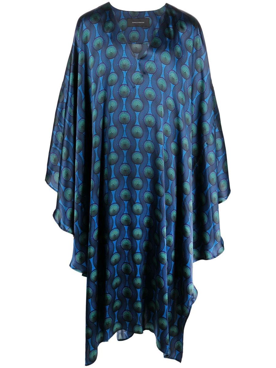 Ozwald Boateng Printed Silk Kaftan