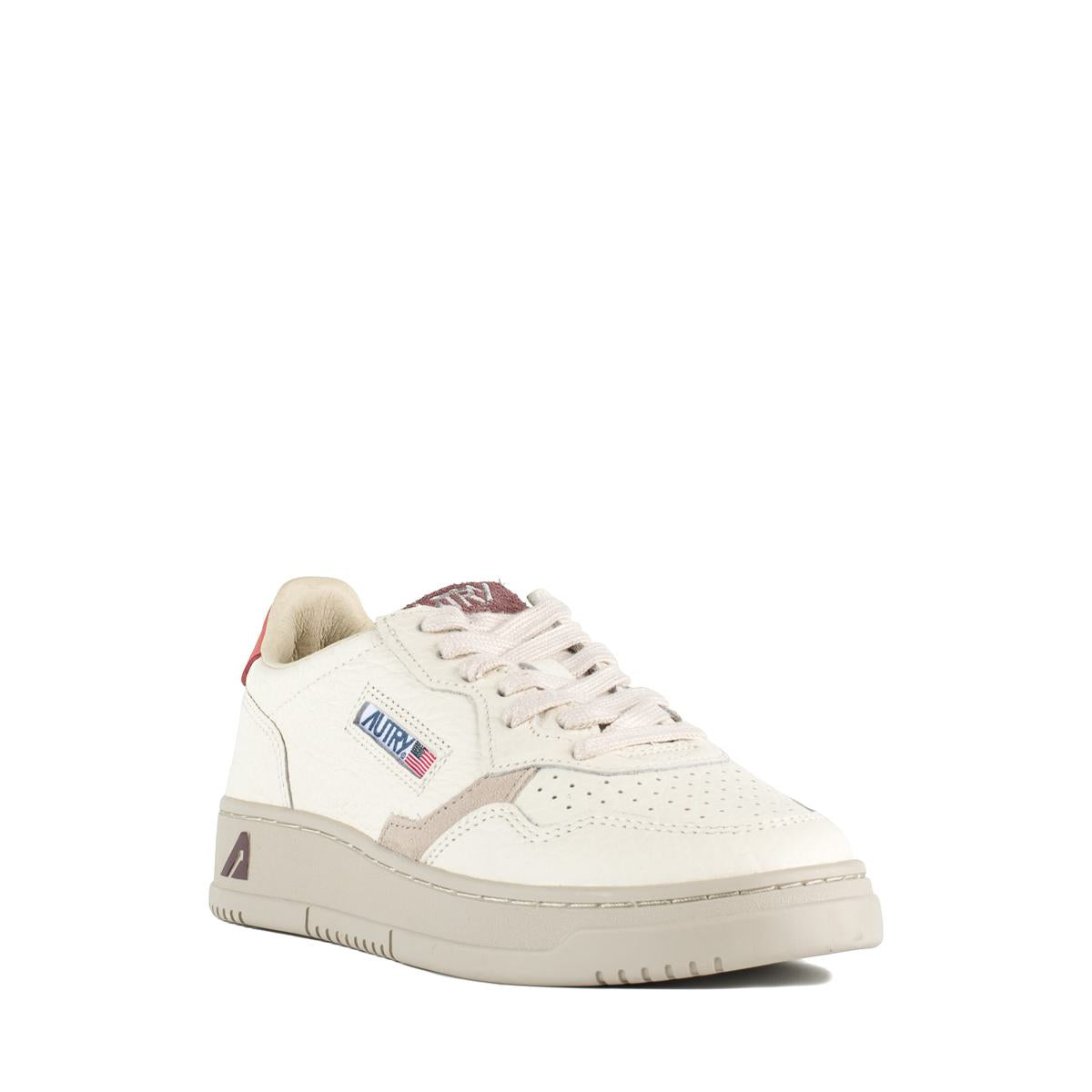 Autry Medalist Low Leather Sneakers Color Rose And Sand