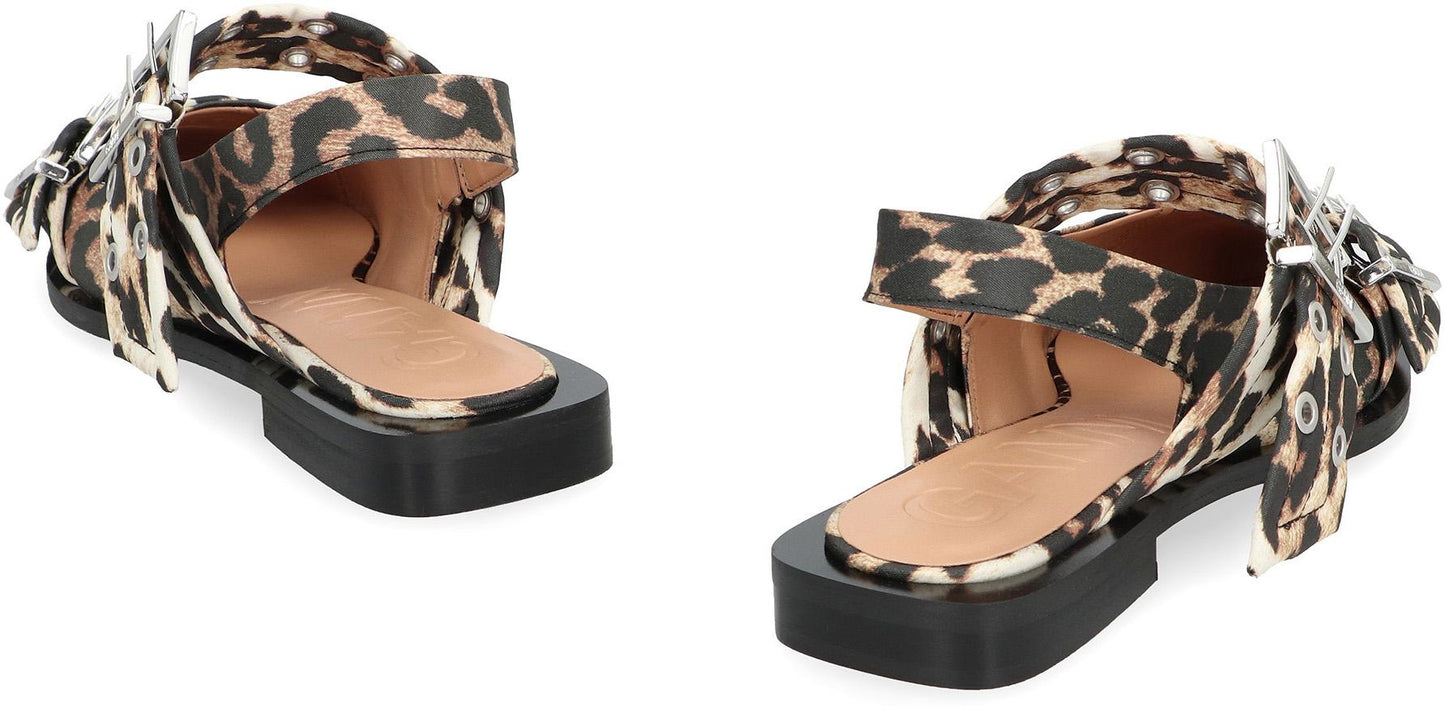 Ganni Feminine Fabric Slingback Pumps