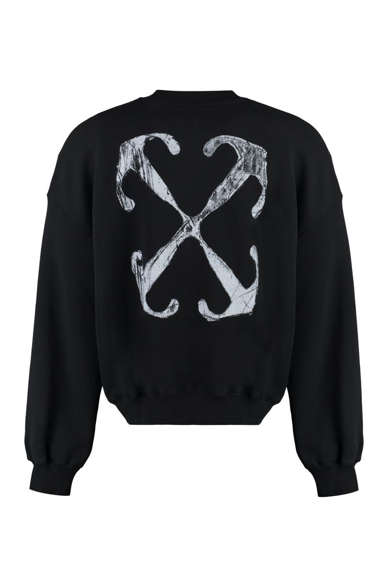 Off-White Cotton Crew-Neck Sweatshirt