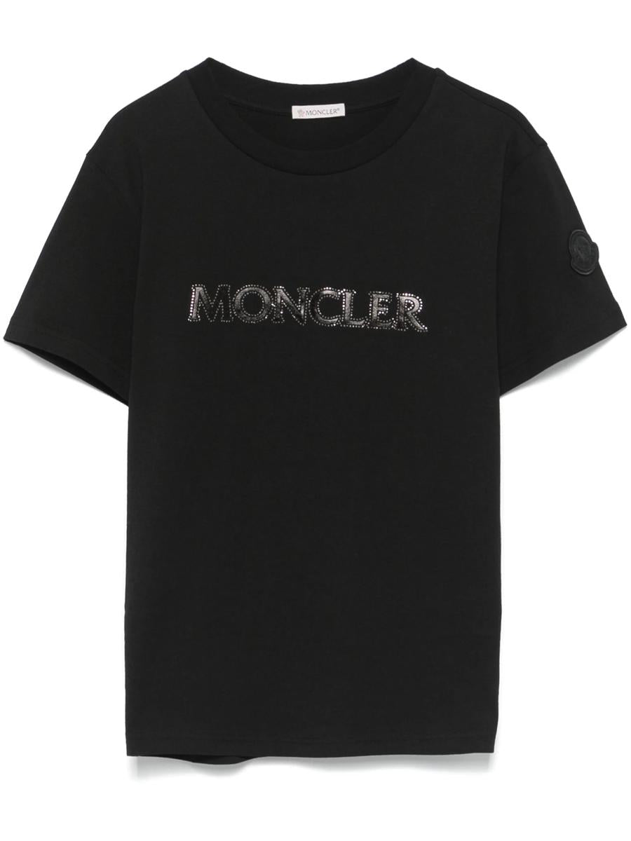 Moncler Crystal-Logo Ss T-Shirt