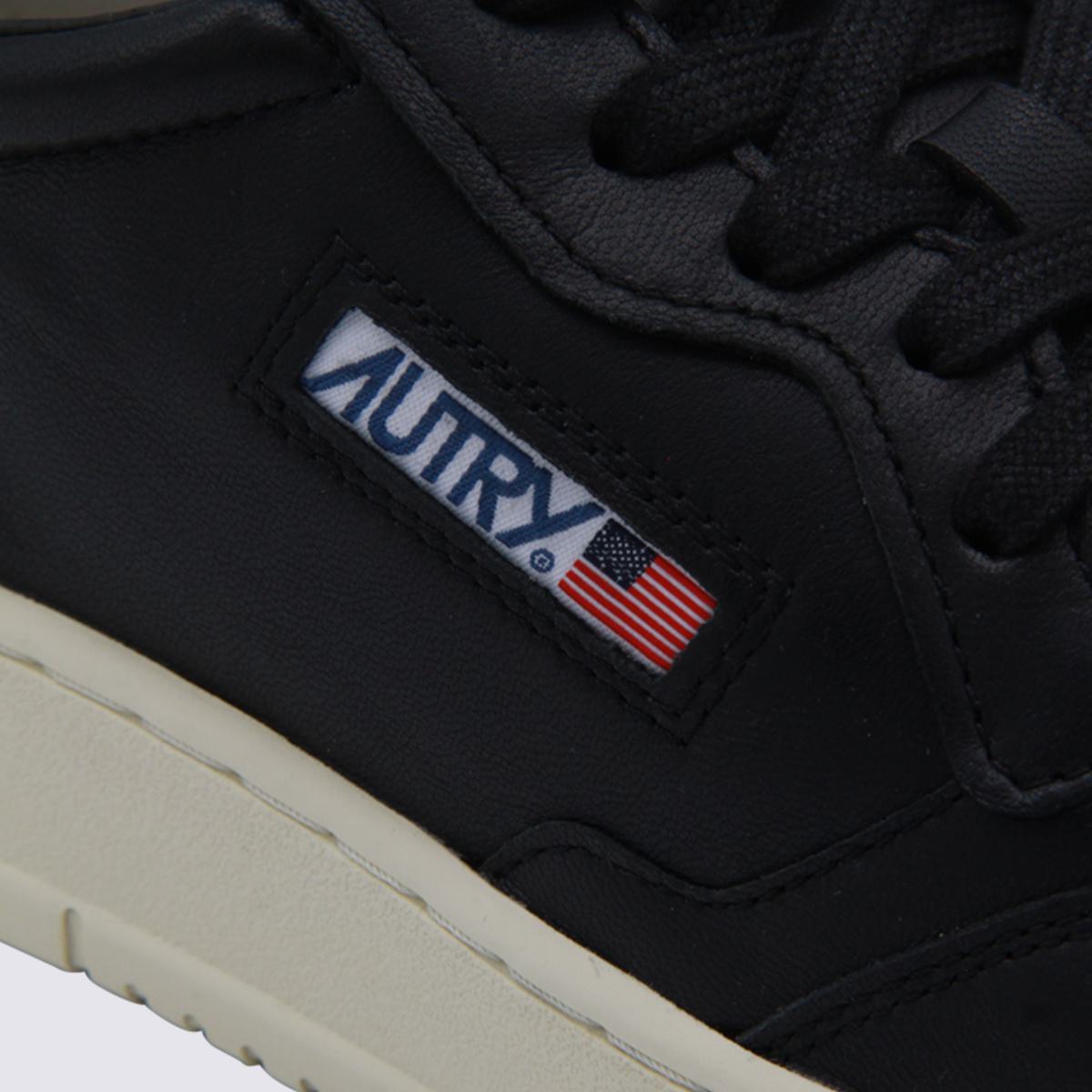 Autry Black Leather Medalist Sneakers