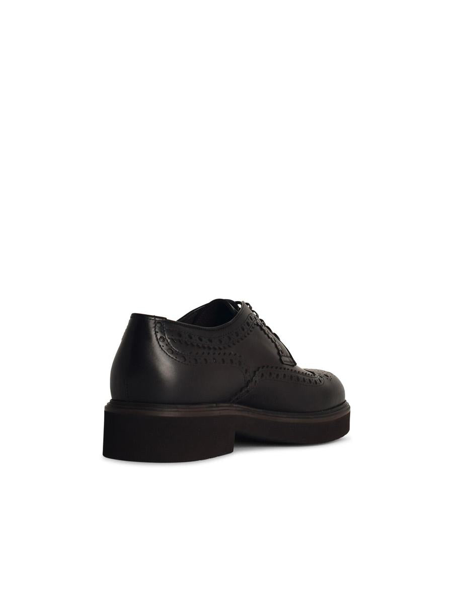 Salvatore Ferragamo Fire' 'Scarpa' In Dark Brown Leather