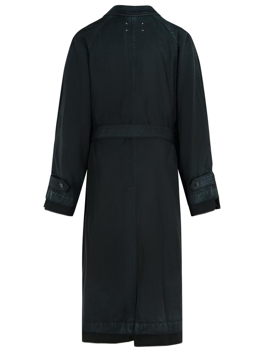 Maison Margiela Black Virgin Wool Trench Coat