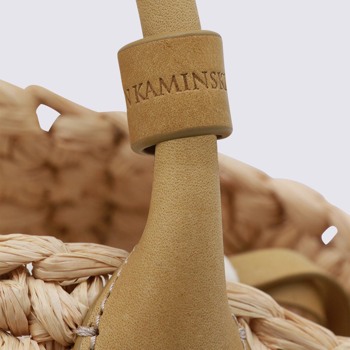 Helen Kaminski Natural Raffia Top Handle Bag