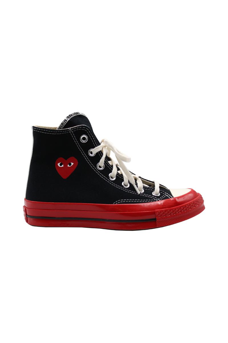 Comme Des Garçons Play Red Sole Chuck 70 In Black Shoes