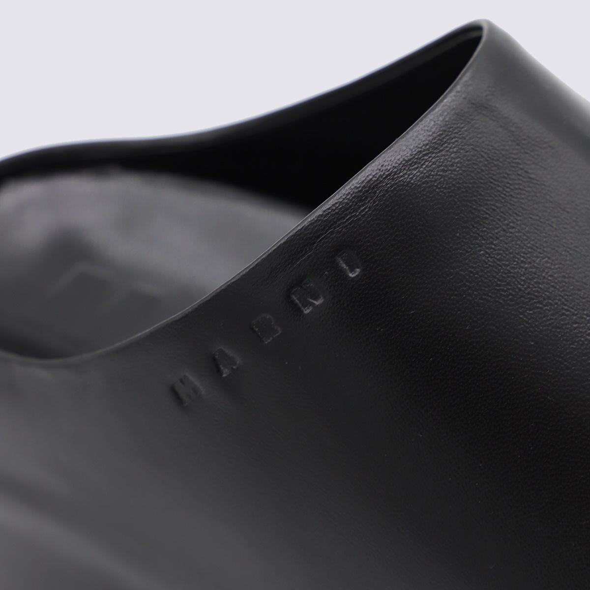 Marni Black Leather Sandals