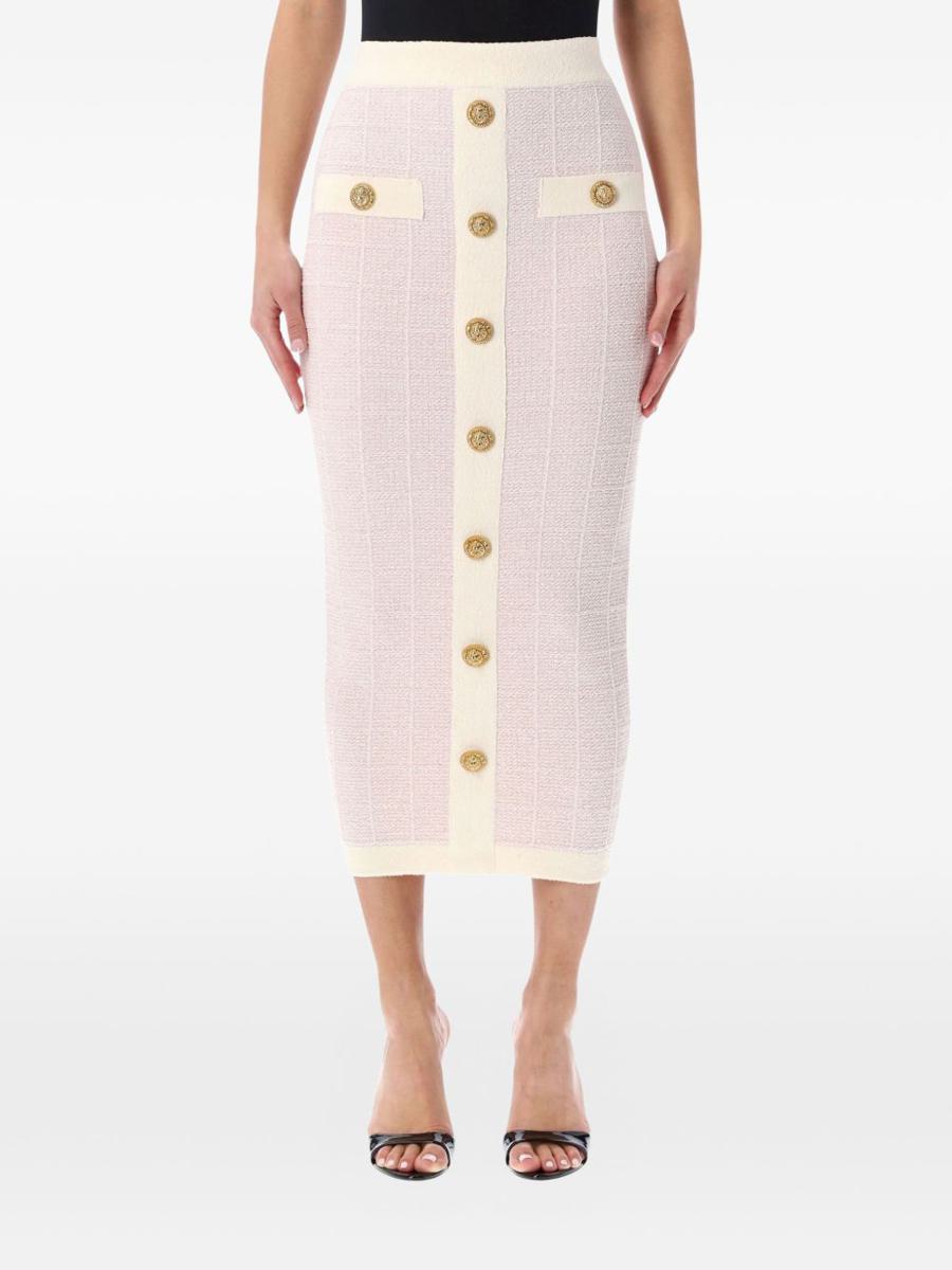 Balmain Tweed Long Skirt