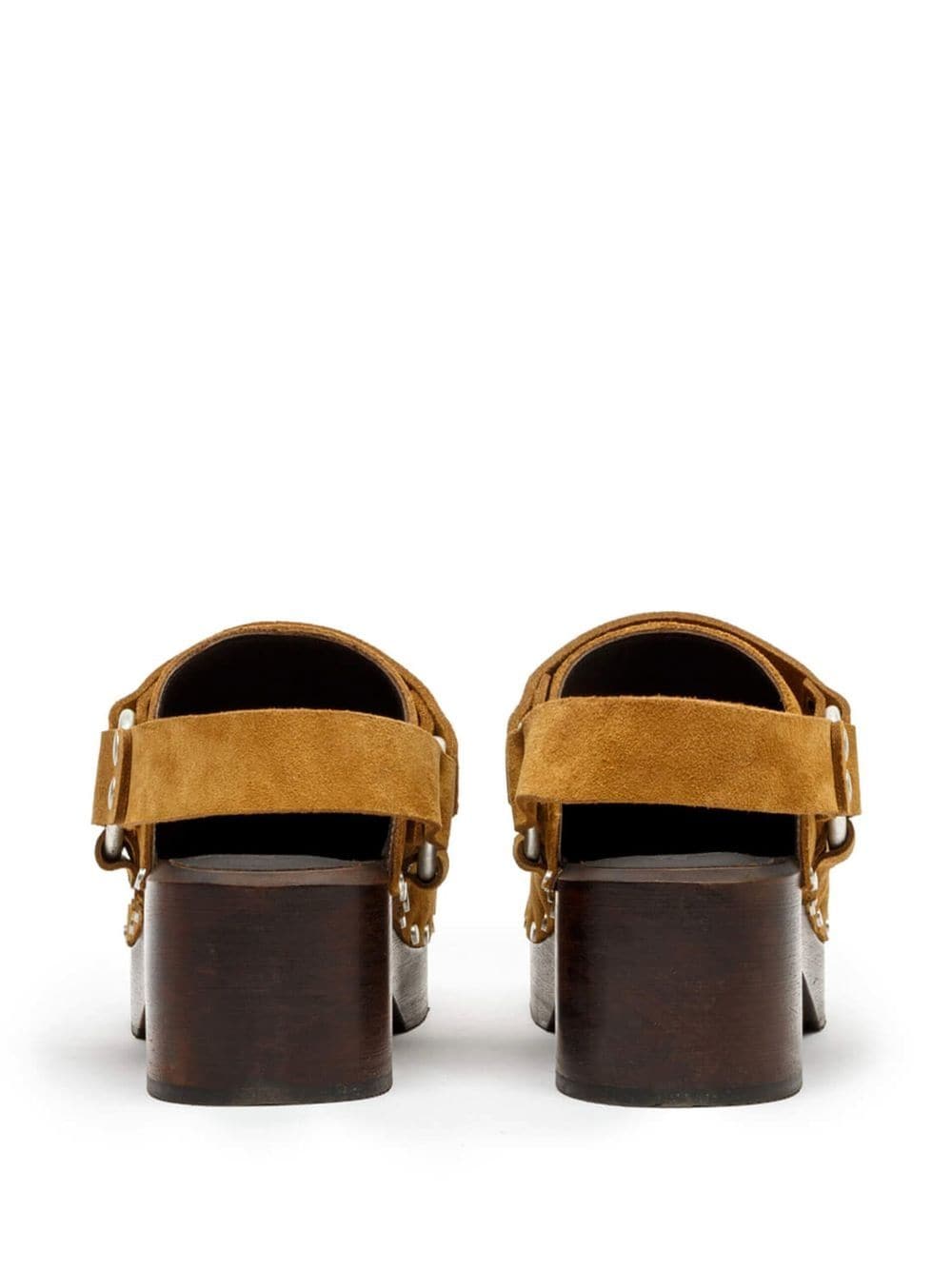 Re/Done Suede-Leather Mules