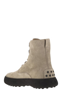 Tod'S Suede Lace-Up Boot