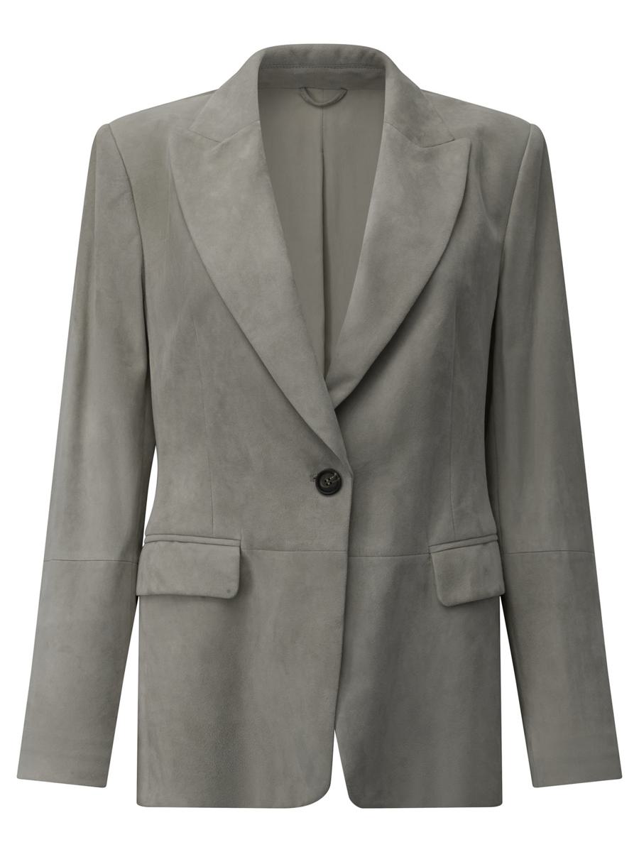 Brunello Cucinelli Suede Leather Blazer Jacket