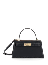'Petite Lee Radziwill' Black Crossbody Bag With Adjustable And Removable Shoulder Strap And T-Buckle Closure In Leather Woman