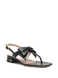 Valentino Garavani Bowow Leather Thong Sandals