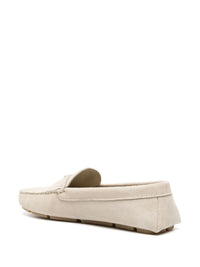 Prada Triangle-Logo Suede Loafers