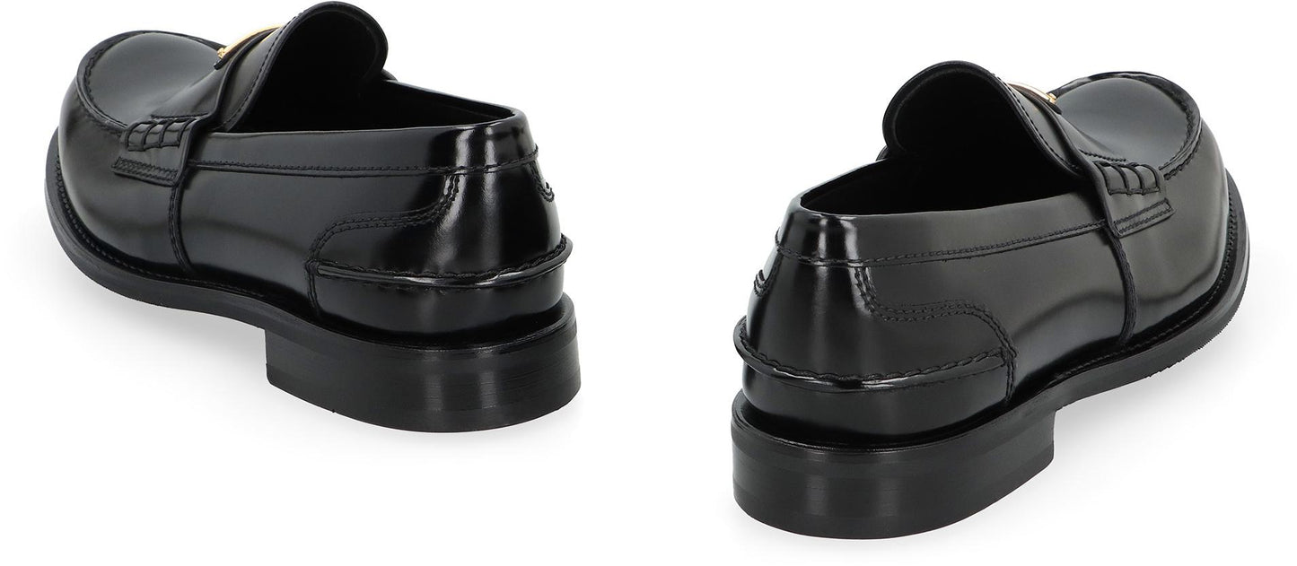 Prada Brushed Leather Loafers