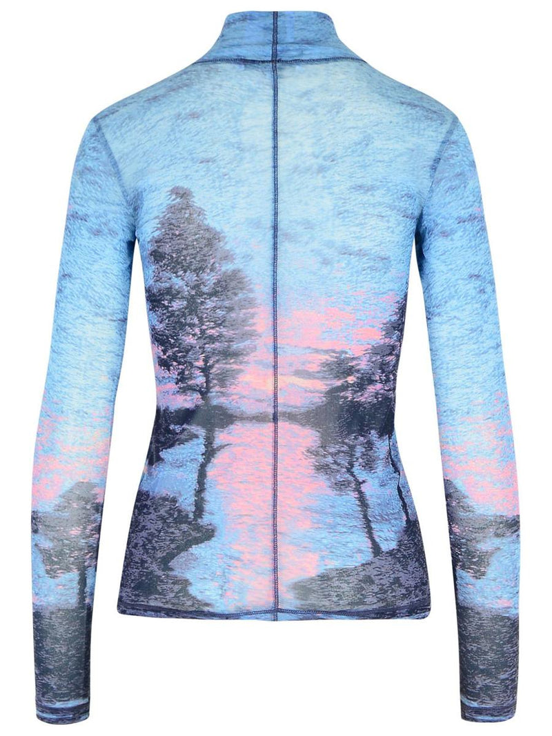 Maison Kitsuné 'Landscape' Polyamide Turtleneck Sweater