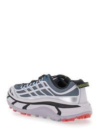 'Mafate' Grey Sneakers With Insert Design And Drawstring Closure In Synthetic Fiber Unisex