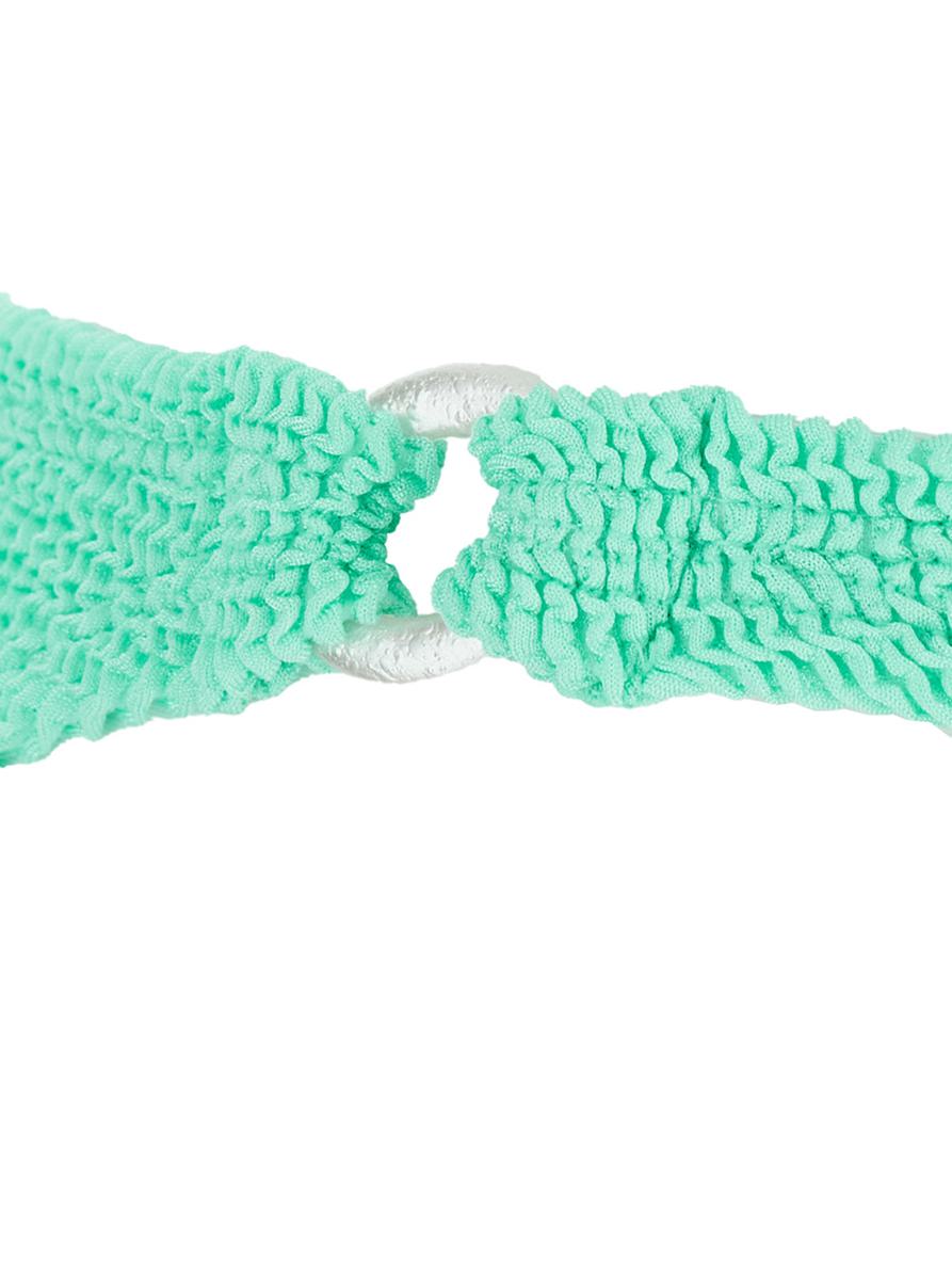 'Misty' Green Bikini With Fixed Spaghetti Straps And Cut-Out With Ring In Tech Fabric Stretch Woman