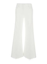 White Flared Jeans In Denim Woman