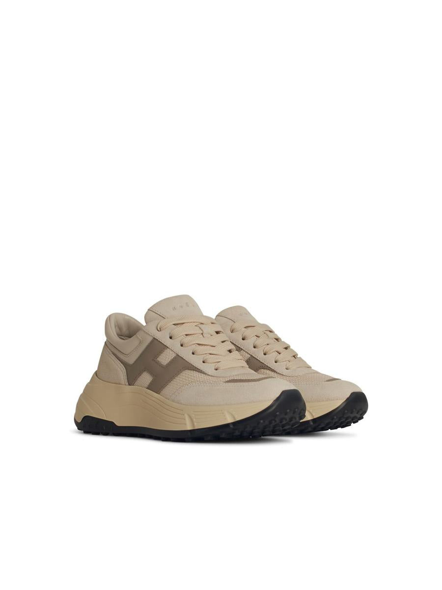 Hogan 'H669' Beige Leather Sneakers