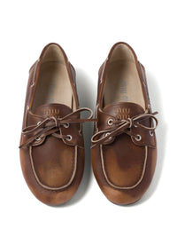 Miu Miu Unlined Bleached Leather Loafers Shoes