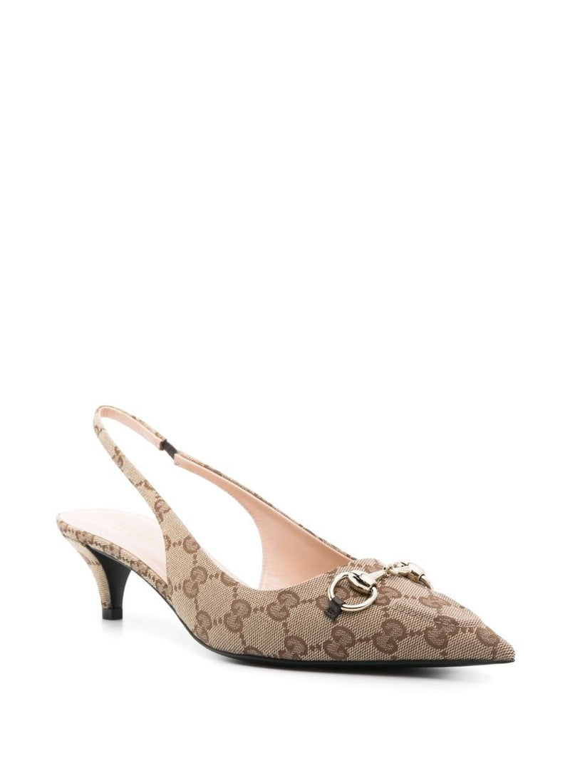 Gucci Gg Supreme Slingback Pumps