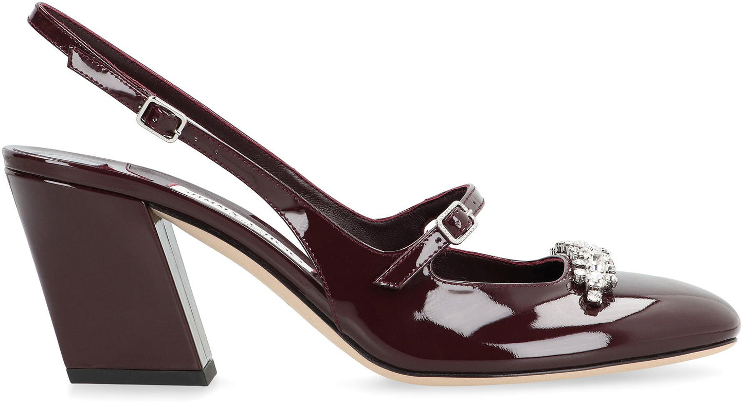 Jimmy Choo Belinda Patent Leather Slingback Pumps