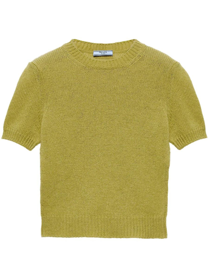 Prada Short-Sleeve Cashmere Sweater