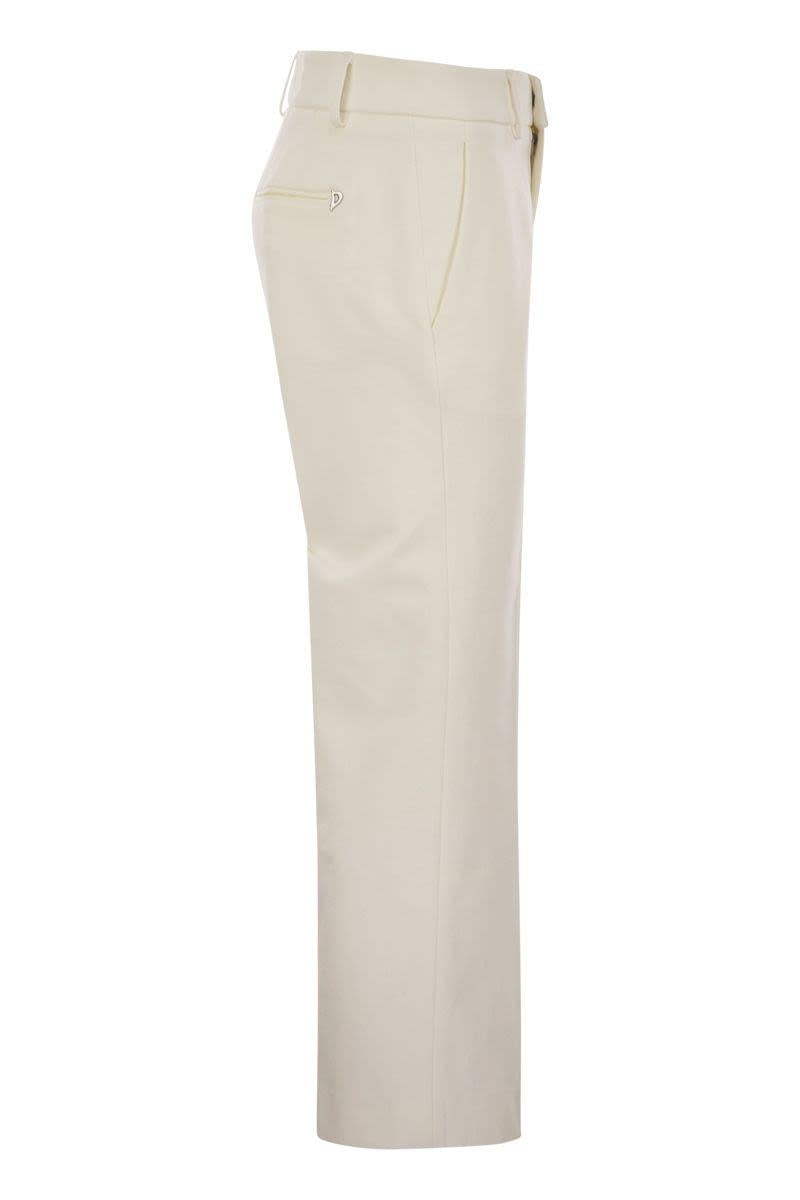 Dondup Loose Cropped Jersey Trousers - Meli